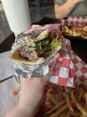 Vegan beef gyro  at Eat a Pita in Louisville