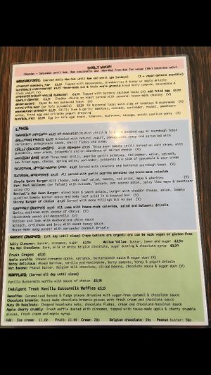 The menu! Good selection of food!  at Revival in Whitstable