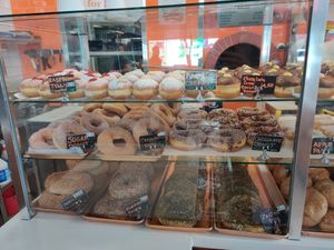 Vegan pitas and doughnuts at Frena Bakery and Café - Soma in San Francisco