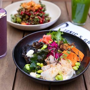 Vegan poke' bowl at Tonic & Grace in Malvern