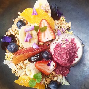 Vegan Granola with vegan pannacotta at Tonic & Grace in Malvern
