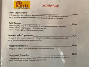 Menu - Nov 2019 at Petit Gourmet in Penedo