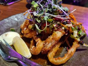 Onion ring salad at Hochi Mama in Melbourne