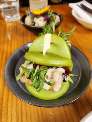 Green Tea Tofu Bao (vegan) at Hochi Mama in Melbourne