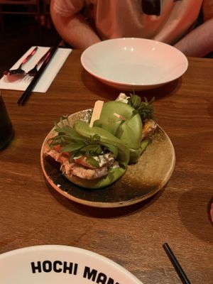 Green tea bao  at Hochi Mama in Melbourne