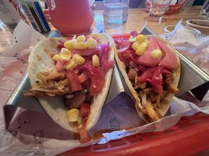 Pulled Jackfruit Tacos  at Beach Burrito in Newcastle