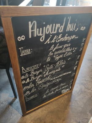 Day menu example at L'Embargo in Toulouse