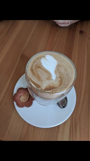 Latte with free cookie at Way2live Cafe & Pantry in Hammondville