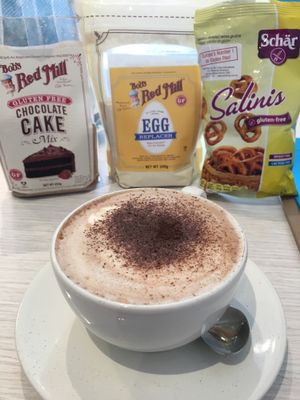 The soy hot choclate was very good and the prestles were yum I can’t wait to make my vegan chocolate cake! at Way2live Cafe & Pantry in Hammondville