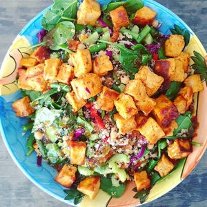 Quinoa tofu green salad at Way2live Cafe & Pantry in Hammondville
