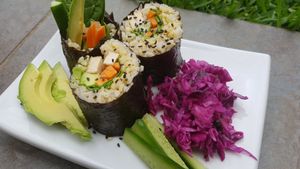 Brown Rice Veggie Sushi at Way2live Cafe & Pantry in Hammondville
