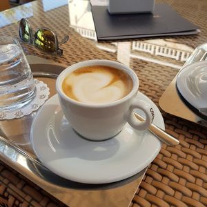 Coffee with rice mylk.

Photo by: Irena Č. on Facebook at Cafe Central in Portoroz