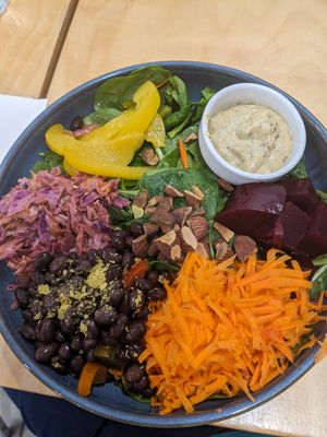 Black bean salad, filling and flavorful at Cafe Jardin in Verdun