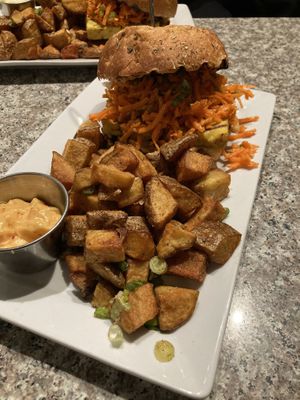 tofu Banh Mi burger  at Cafe Jardin in Verdun