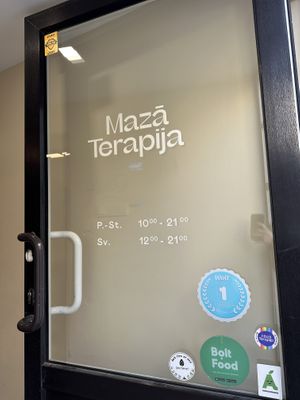 Opening hours 21st may 2023  at Mazā Terapija in Riga