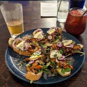 Carrot 'salmon' bites at Mazā Terapija in Riga
