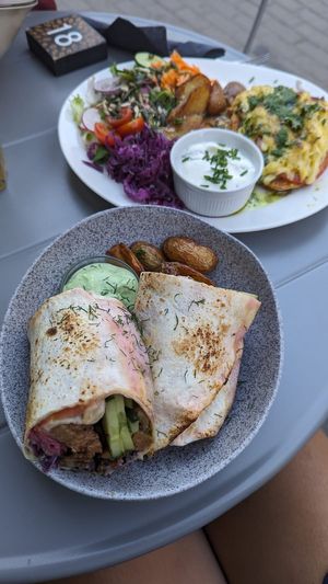 Vegan kebab at Mazā Terapija in Riga