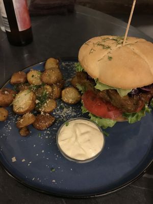 vish burger  at Mazā Terapija in Riga