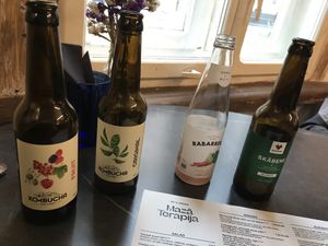 kombucha and limonades   at Mazā Terapija in Riga