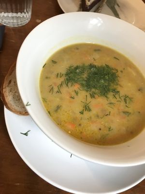 soup of the day  at Mazā Terapija in Riga