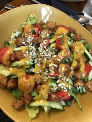 tempeh salad  at Mazā Terapija in Riga