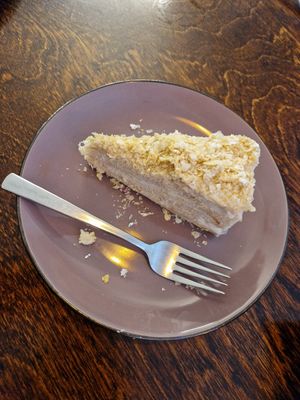 Napoleon cake, very tasty! at Mazā Terapija in Riga