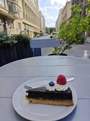 banana tarte at Mazā Terapija in Riga