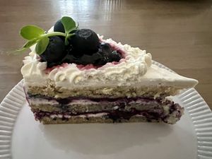 Blueberry cake   at Mazā Terapija in Riga