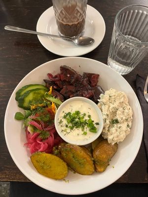 Eggplant “herring”. at Mazā Terapija in Riga