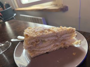 Napoleon‘s cake 🍰   at Mazā Terapija in Riga