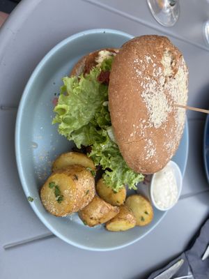 Chicken Burger   at Mazā Terapija in Riga