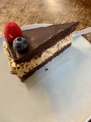 Chocolate Cake with Cookie Cream  at Mazā Terapija in Riga