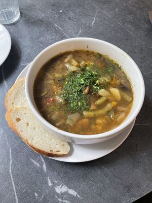 Mushroom soup  at Mazā Terapija in Riga
