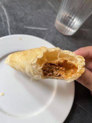 Soy meat pastry  at Mazā Terapija in Riga