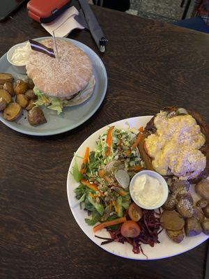furious grill burger&soy schnitzel  at Mazā Terapija in Riga