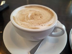 Double cappuccino at Mazā Terapija in Riga