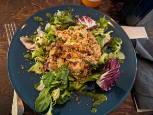 Mushroom risotto at Mazā Terapija in Riga