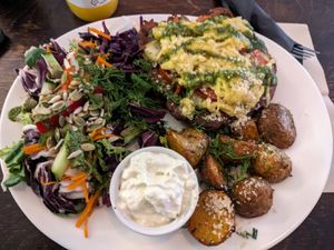 Soy Schnitzel at Mazā Terapija in Riga