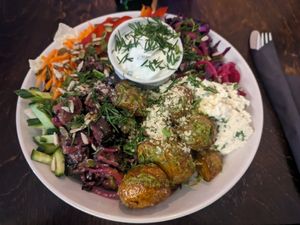 Herring-less bowl at Mazā Terapija in Riga