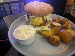 Furious grill burger at Mazā Terapija in Riga