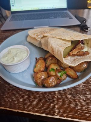 Kebab wrap at Mazā Terapija in Riga