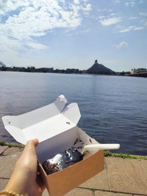 Valentins cake at Mazā Terapija in Riga