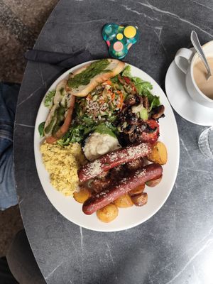 From the breakfast menu, English breakfast at Mazā Terapija in Riga