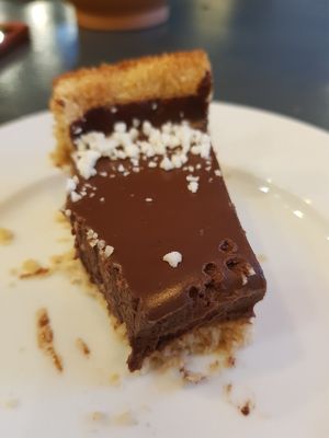 Chocolate coconut pie 🥰 at Mazā Terapija in Riga