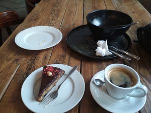 Schoko-Nuss-Kuchen at Mazā Terapija in Riga