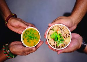 Two of our vegan soups! at Bridges Nepali Cuisine - Northside in Cincinnati