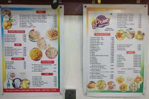 Menu from April 2023 at Preet Fast Food in Kigali