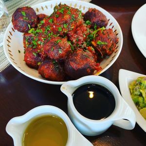 So good veggie beet balls  at Azur - Four Seasons Hotel in Tunis