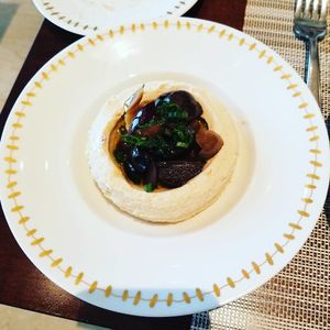 Delicious and a bit salty Hummus with Olives! #VEGAN Chef OMAR at AZUR (Four Seasons Tunis) has DONE IT! at Azur - Four Seasons Hotel in Tunis