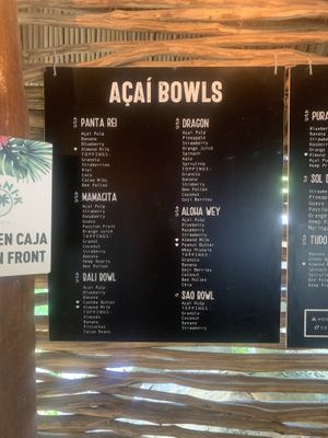 Menu at Organi-K in Sayulita